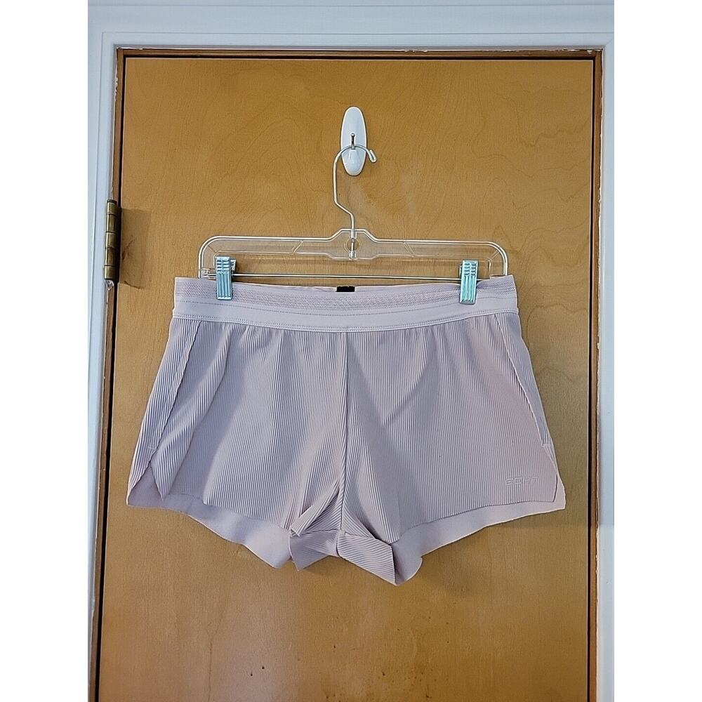 Echt Shorts Womens Large Pink Stretch Tights Gym Logo Running Active